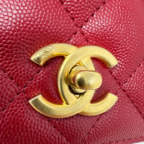Chanel Red Top Handle Flap Bag - Picture 9 of 13